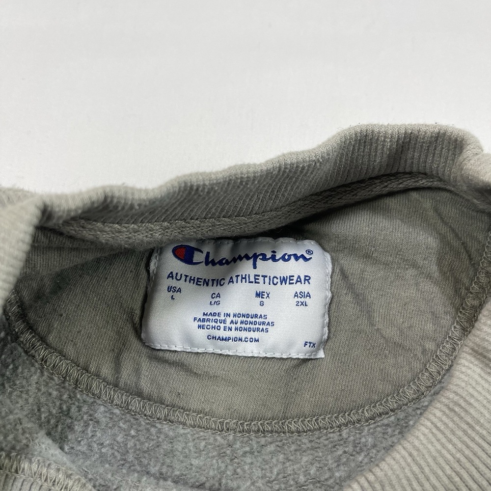 Champion Sweatshirt Dip Dye Men's Large Fleece Crew Neck Long Sleeve Pullover - Picture 11 of 14